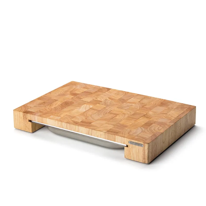 Finale Aktion Continenta Schneidebrett mit Edelstahl-Schublade 48 x 32,5 cm
