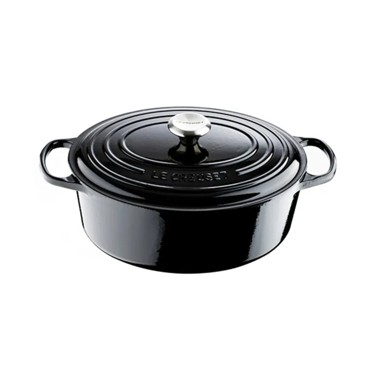 Le Creuset Bräter Signature 31 cm oval Schwarz glänzend 6,3 L Angebot