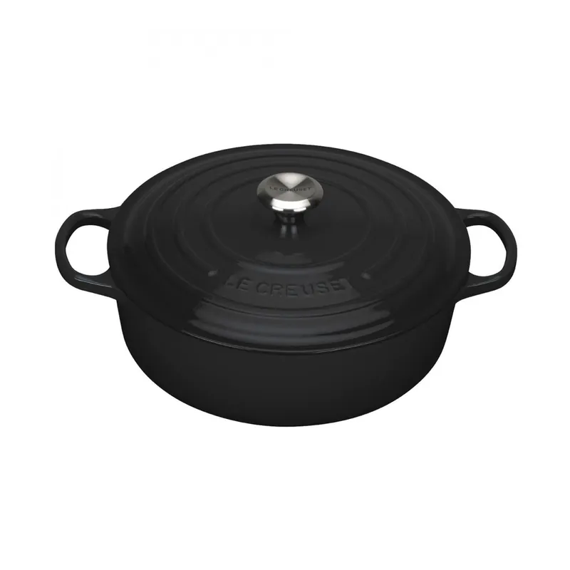 Sofort Bestellen Le Creuset Gourmet-Bräter Signature 30 cm rund Schwarz 6,2 L