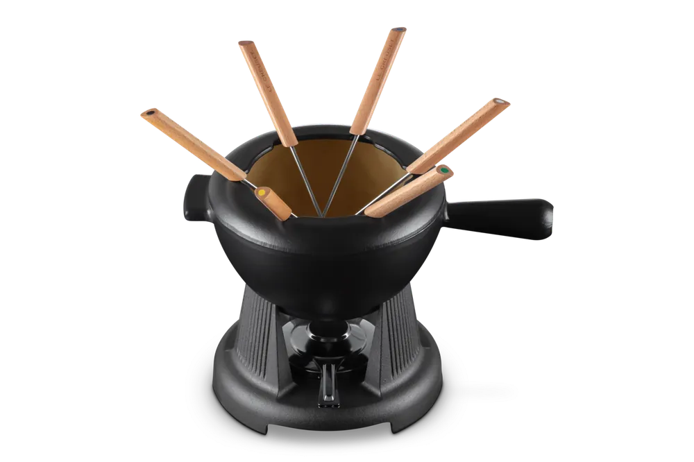 Preisknaller Le Creuset Käsefondue-Set Schwarz