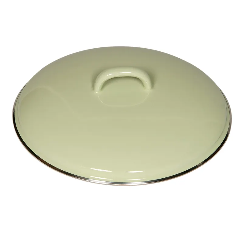 Riess Deckel aus Emaille 16 cm Grün Zertifiziert