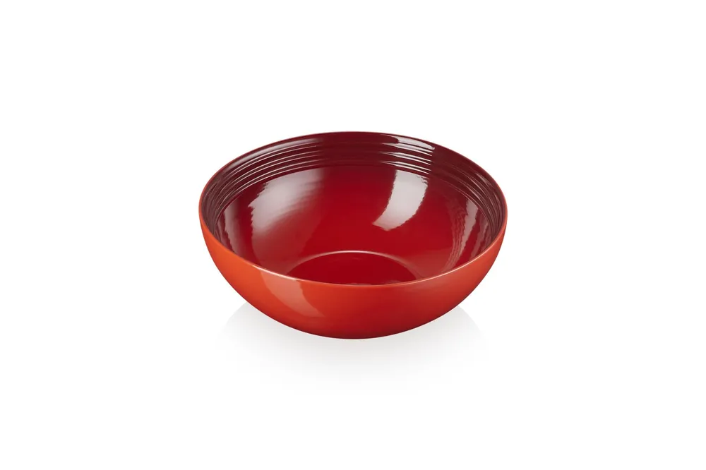 Le Creuset Salatschüssel 24 cm Kirschrot Zertifiziert