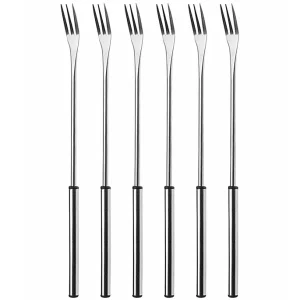 Neu Im Sortiment NOUVEL Käsefondue-Gabel Chrom mit Edelstahlgriff silber 6 Stück