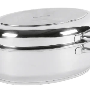 SCHULTE-UFER Multibräter oval 9 l Ø38cm Edelstahl Neue Kollektion