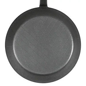 Neuheit TURK Servierpfanne schmiedeeisern Ø28cm mit gebogenem Stiel und hohem Rand schwarz