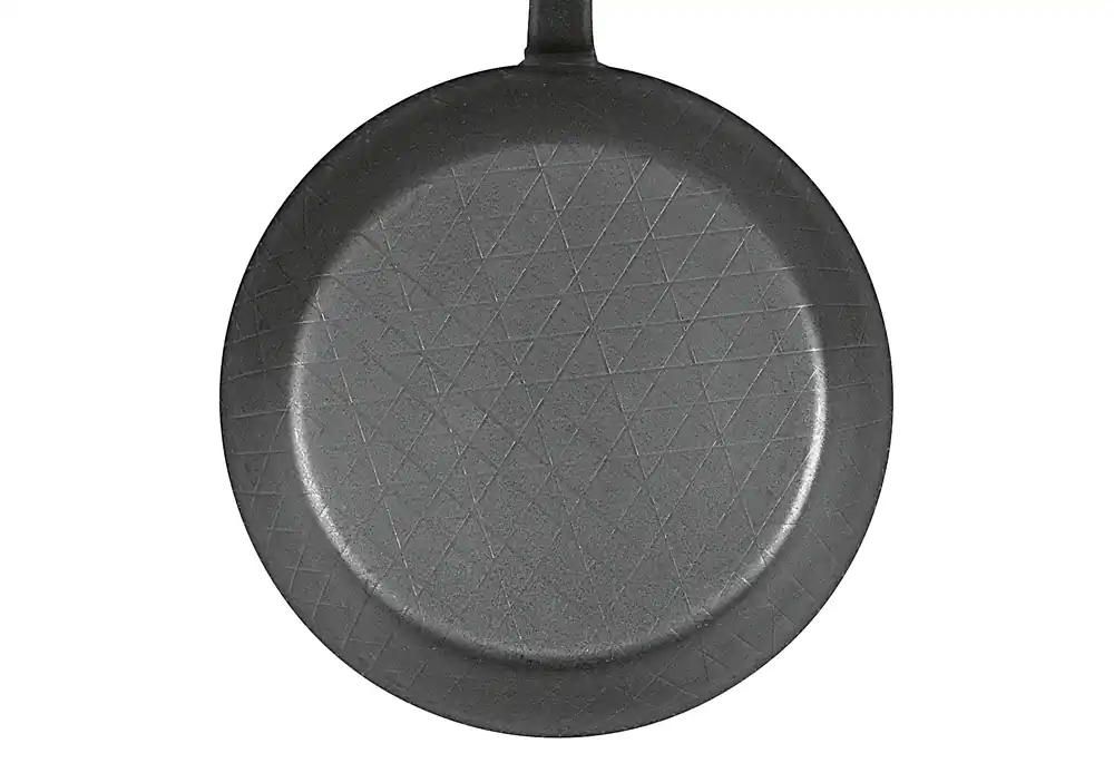 Neuheit TURK Servierpfanne schmiedeeisern Ø28cm mit gebogenem Stiel und hohem Rand schwarz