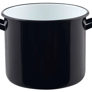 Markenware Riess Suppentopf Classic Schwarz Emaille 20 cm 4 l