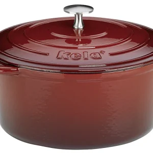 Echt KELA Bräter Calido 5l 12cm Ø26cm rot/beige