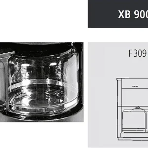 Angebot KRUPS Ersatzkrug XB 9006 passend zu F309 neu, Lieferung ohne Deckel schwarz