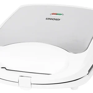 Echt UNOLD Sandwichtoaster 48480 für bis zu 4 Sandwiches 1100 W weiß/Edelstahl