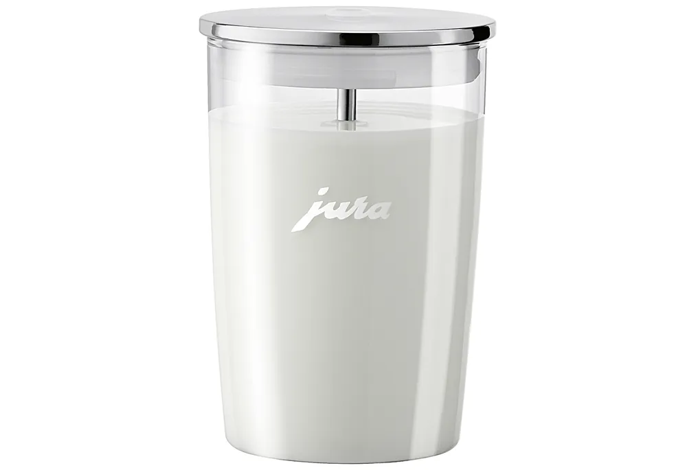 JURA Milchbehälter Behälter aus Glas, Deckel aus Chromstahl und Silikon 0,5 l Zertifiziert