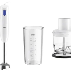 BRAUN Stabmixer Set MQ10.201.M 450Watt weiß/blau Nur Heute
