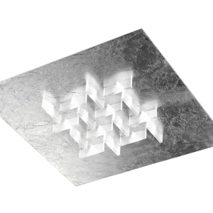 LED Deckenleuchte Cristalli Silberfarben 36 x 36 cm Top-Angebot