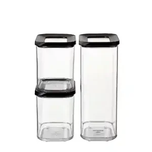 Neu Mepal 3-tlg Vorratsdosen-Set Modula Schwarz