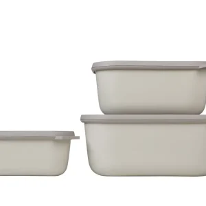 Expressversand Mepal 3-tlg Set Cirqula eckig Nordic White