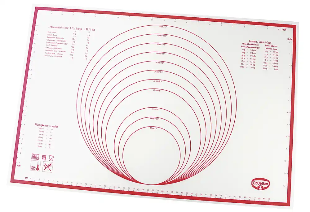 Markenprodukt Dr. Oetker Ausrollmatte Silikon 60 x 40 cm
