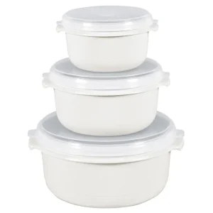 EMSA Mikrowellentopfset Micro Family 0,5/1/1,5 l weiß 3 Billig