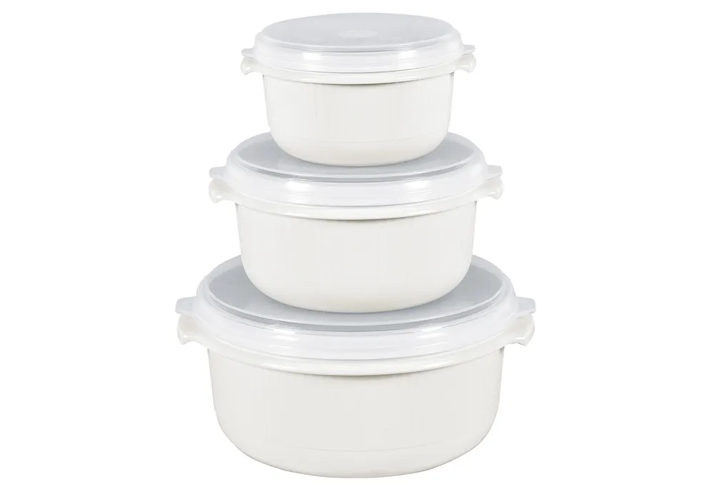 EMSA Mikrowellentopfset Micro Family 0,5/1/1,5 l weiß 3 Billig