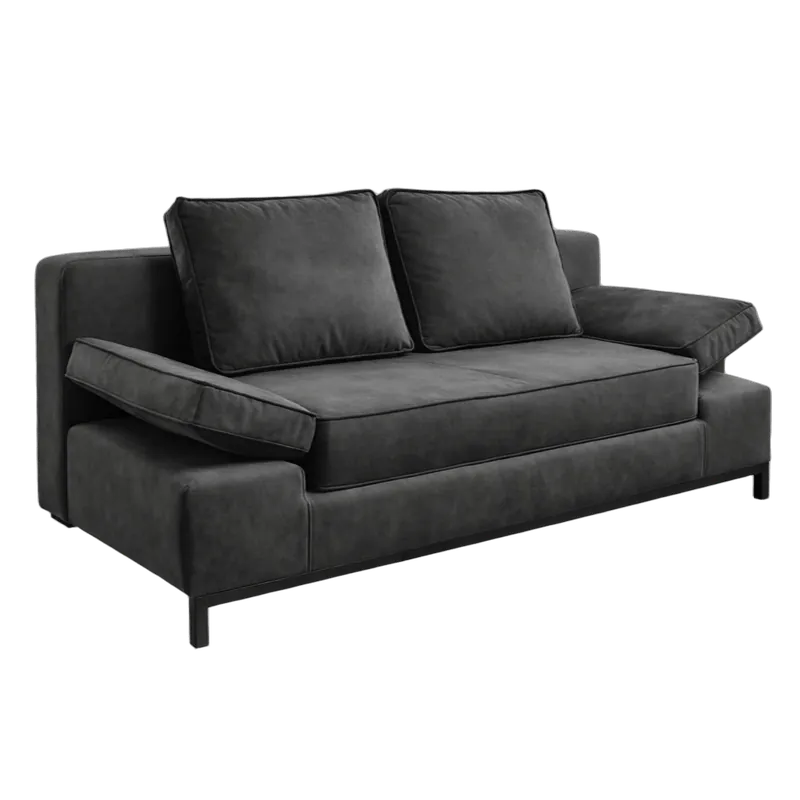 Sun Garden Schlafsofa Jarny mit Stauraum Anthrazit Neu