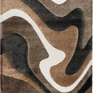 Webteppich Malachit Gold Beige 133 x 195 cm Top-Preis