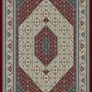 Super-Preis Webteppich Rubin Creme-Rot-Beige 80 x 150 cm