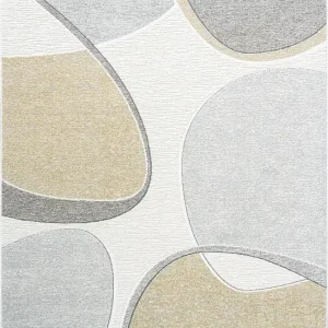 Markenware Webteppich Varis Grau Gold 133 x 195 cm