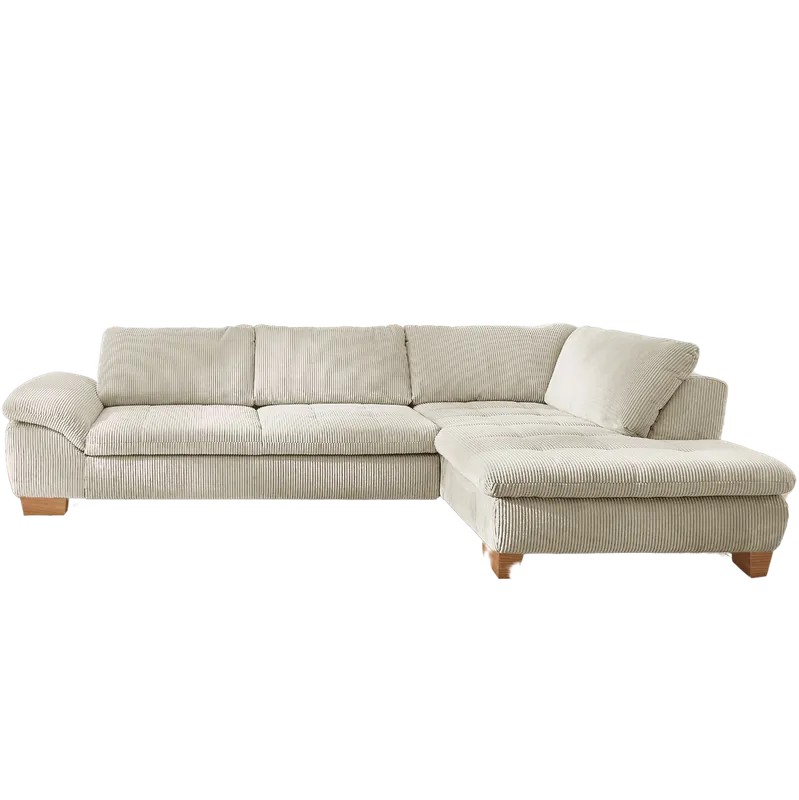 Saisonangebot Systempolster Ecksofa 14007 Cord Natur