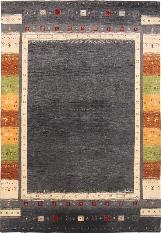 Must-Have Teppich aus Indien Tanger Grau 70 x 140 cm