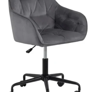 Bürostuhl Brooke Samt Grau Neue Kollektion