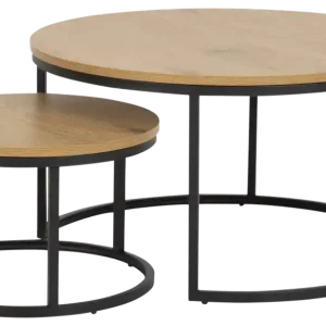 Couchtisch-Set Spiro Eiche Schwarz Beliebt