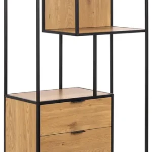 Zertifiziert Regal Seaford Wildeiche 77 x 185 cm