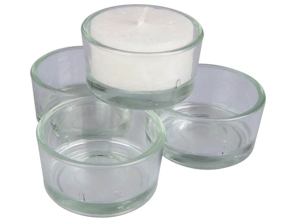 Teelichtgläser aus Recyclingglas Echt