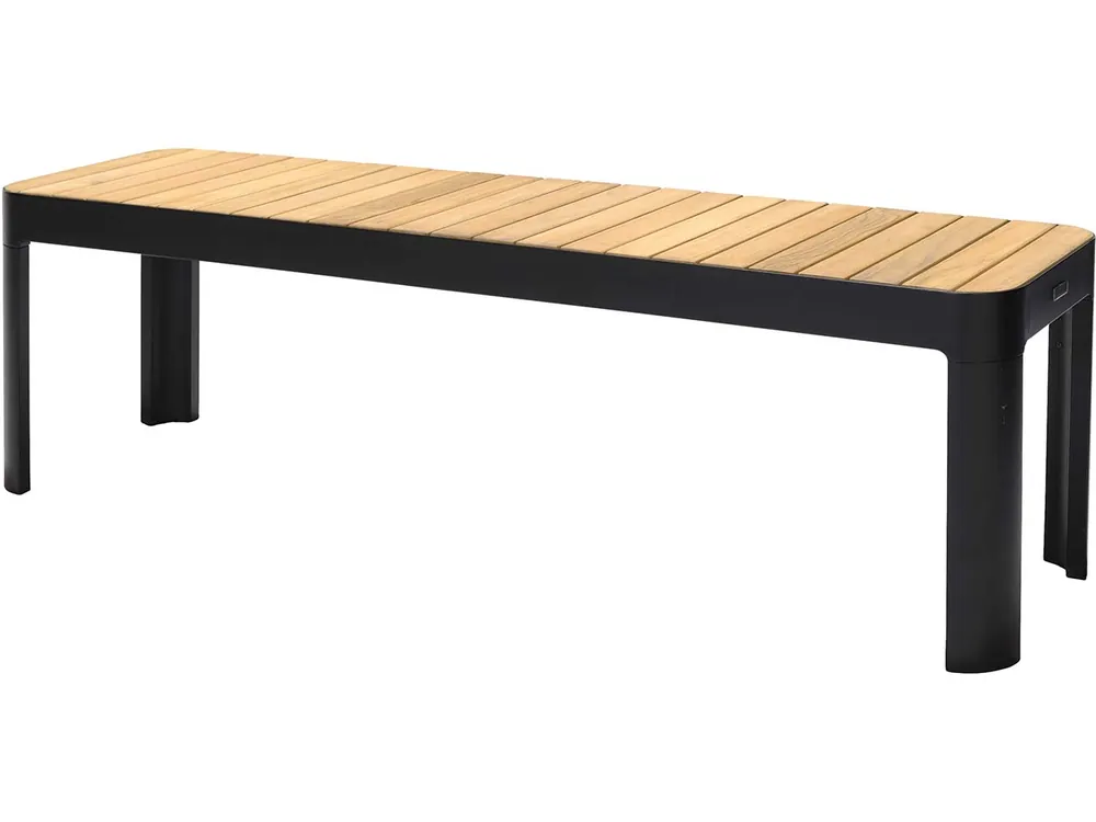 Echt Gartenbank "Portals" mit FSC-zertifiziertem Teakholz, Breite 143 cm