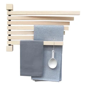 Sonderangebot SIDE BY SIDE Handtuchhalter "Wandpfau PAVO" aus Holz
