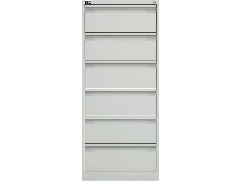 BISLEY Karteischrank "KS 26" DIN A5, zweibahnig, 6 Schubladen, B 57 x T 62,2 x H 132,1 cm Echt