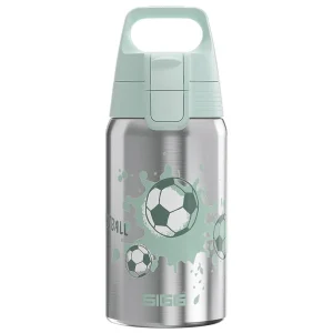 SIGG Trinkflasche Shield one "Love Football" Ø 7.3 cm 0.5 ml silber mit Motiv Knallerangebot