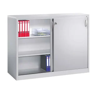 C+P Stahlschrank mit Schiebetüren B 160 x T 50 x H 120 cm Preisreduziert
