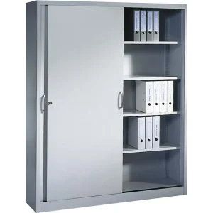 C+P Stahlschrank mit Schiebetüren B 160 x T 40 x H 195 cm Preiswert