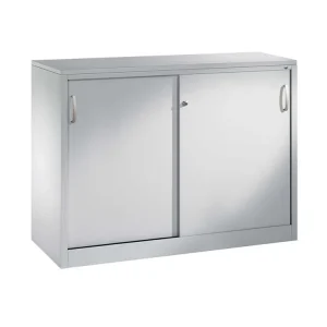 C+P Stahlschrank mit Schiebetüren B 120 x T 50 x H 120 cm Markenware