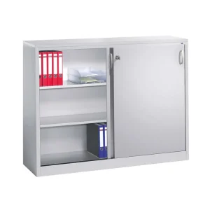 C+P Stahlschrank mit Schiebetüren B 160 x T 40 x H 120 cm Sale