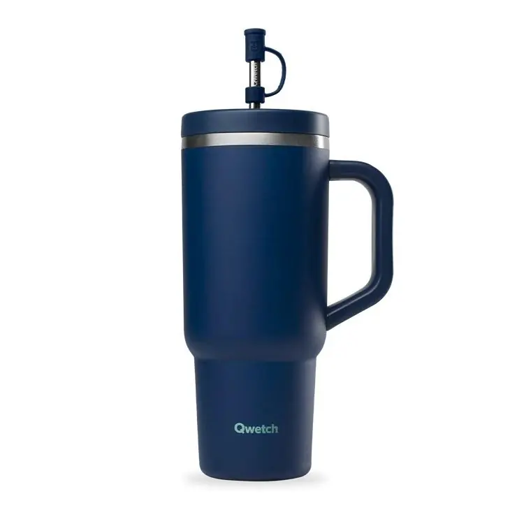 Preis Gesenkt QWETCH Isolierbecher Edelstahl matt nachtblau 900ml