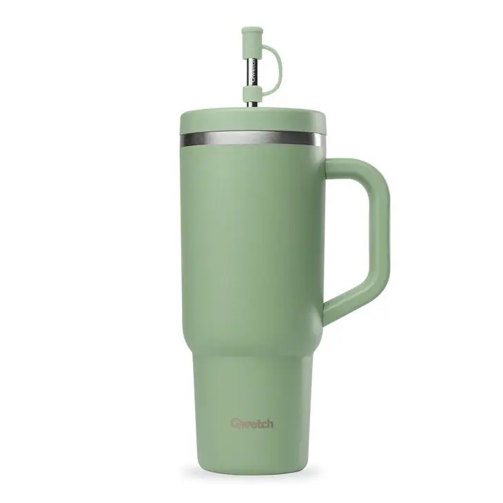 Bestseller QWETCH Isolierbecher Edelstahl matt lindgrün 900ml