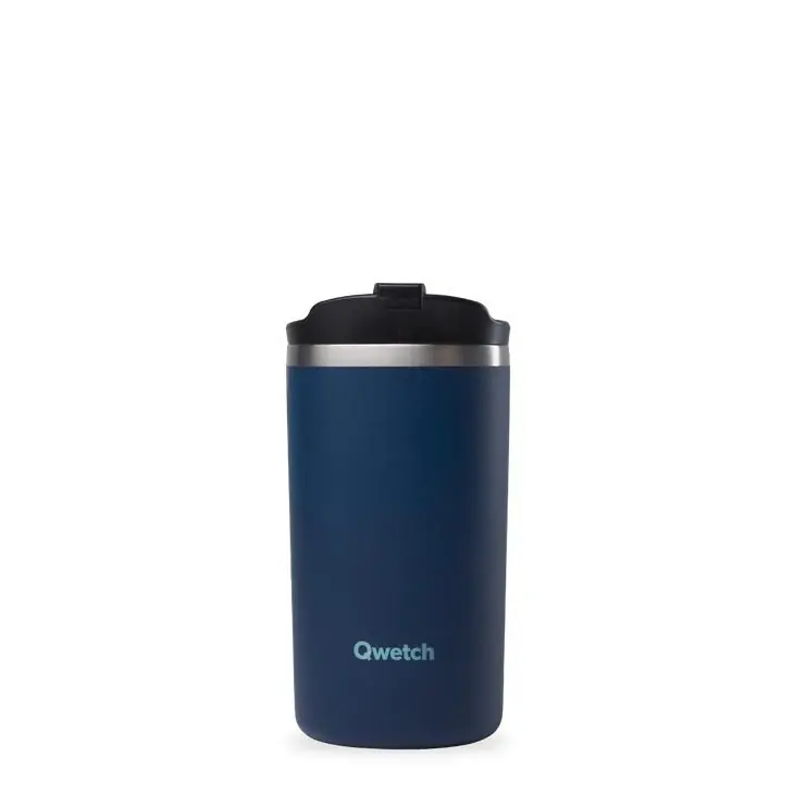 Heißes Angebot QWETCH Isolierbecher Edelstahl granit nachtblau 350ml Ø 7 cm