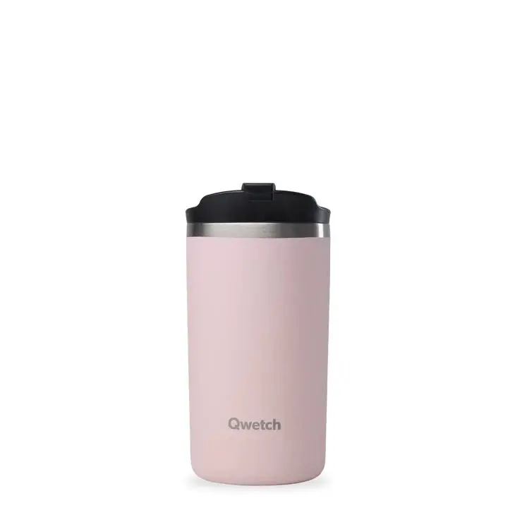 Kracherpreis QWETCH Isolierbecher Edelstahl pastell rosa 350ml Ø 7 cm pastellrosa