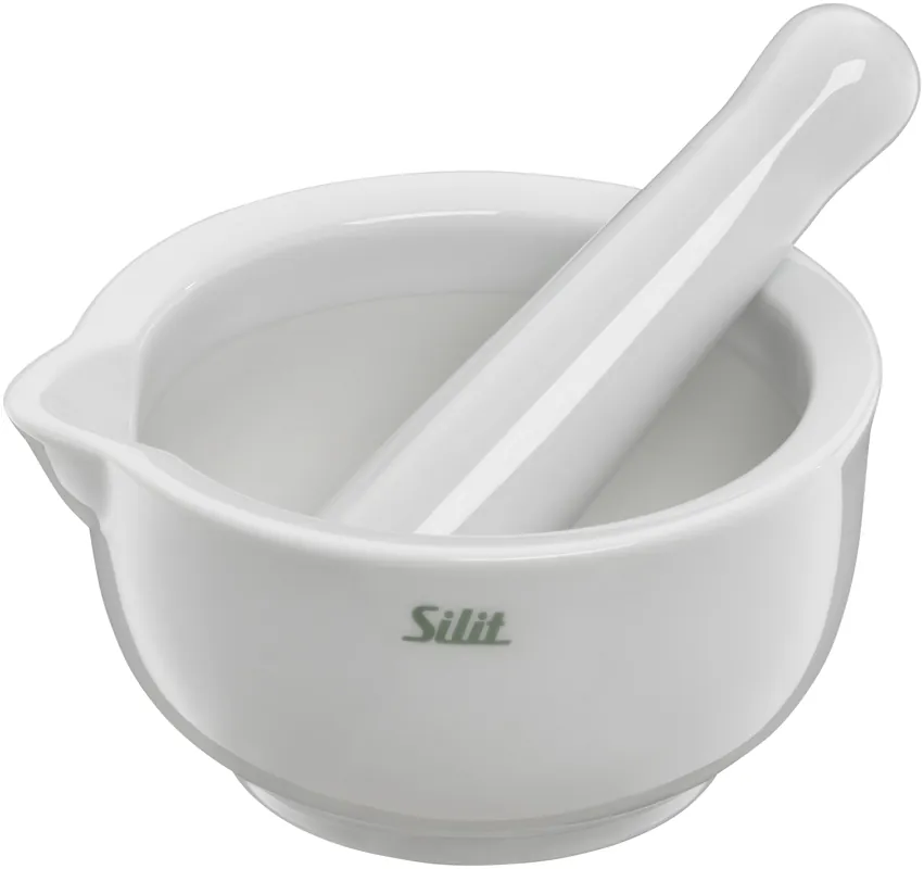 Schneller Versand SILIT Mörser mit Stößel, 10 cm Weiß