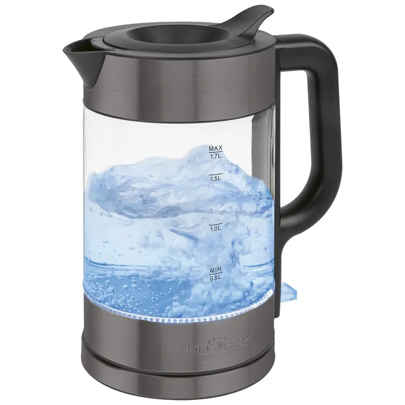 Nur Für Kurze Zeit PROFI COOK Glaswasserkocher PC-WKS 1322 G Ø 14 cm 1.7 l dark inox