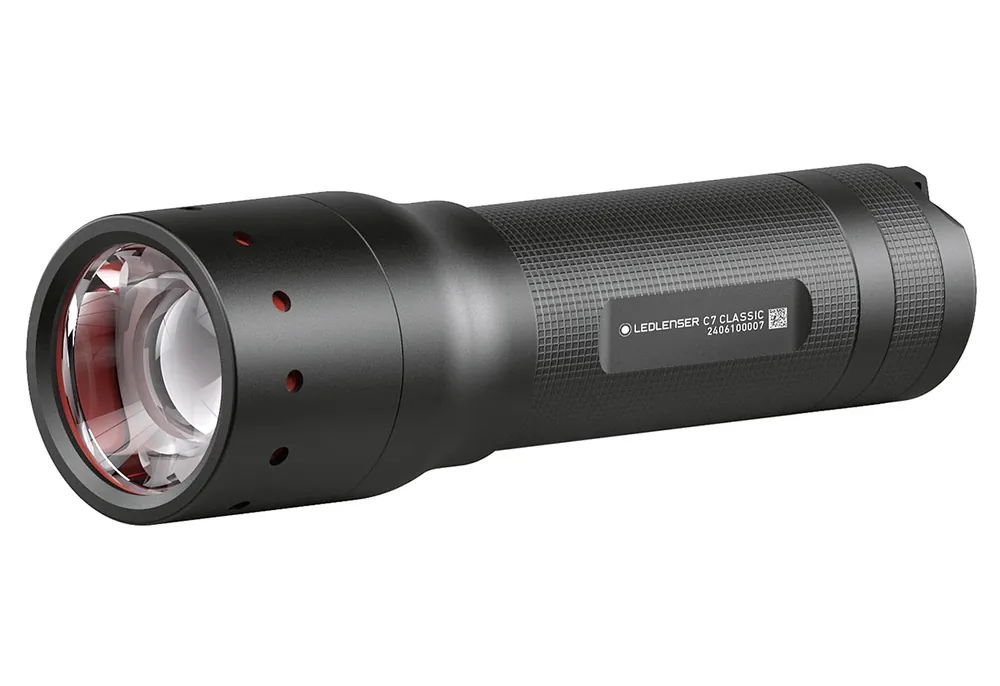 Echt LED LENSER Taschenlampe C7 Classic Box Ø 3 cm schwarz