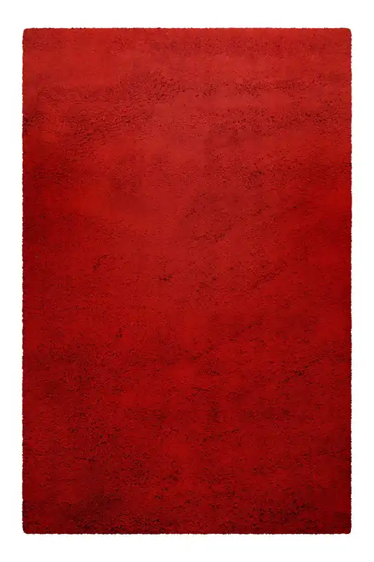 Wollteppich Rot Shaggy Hochflor "Rossi" Homie Living Super-Preis