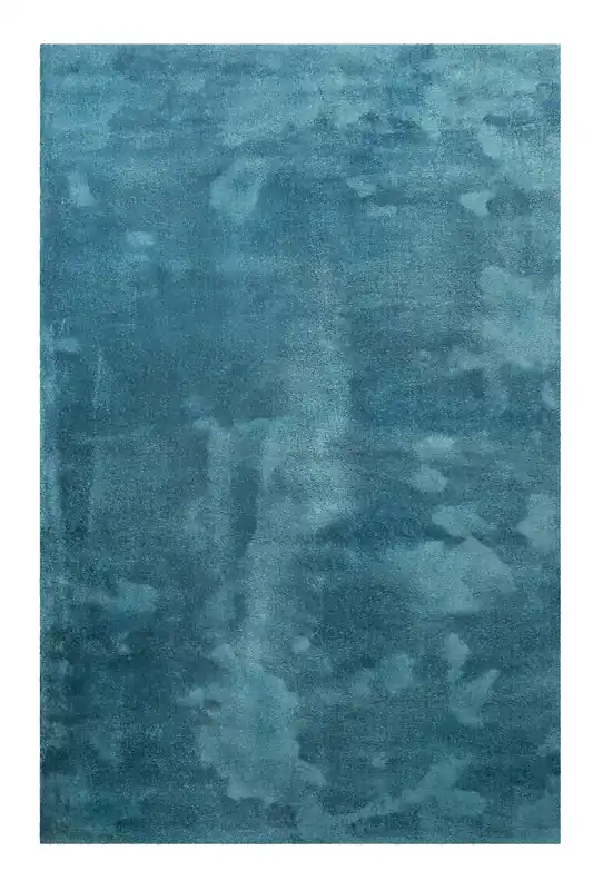 Günstig Teppich Petrol Türkis Hochflor "Sienna" Homie Living