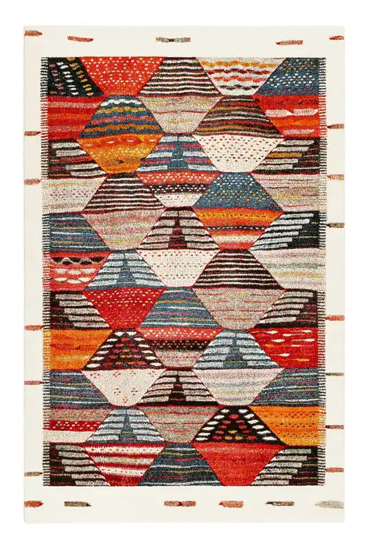 Direkt Vom Hersteller Teppich Orange Rot Beige Kurzflor "Modern Berber" WECONhome